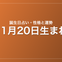 11月20日生まれの誕生日占い｜性格・運勢・相性