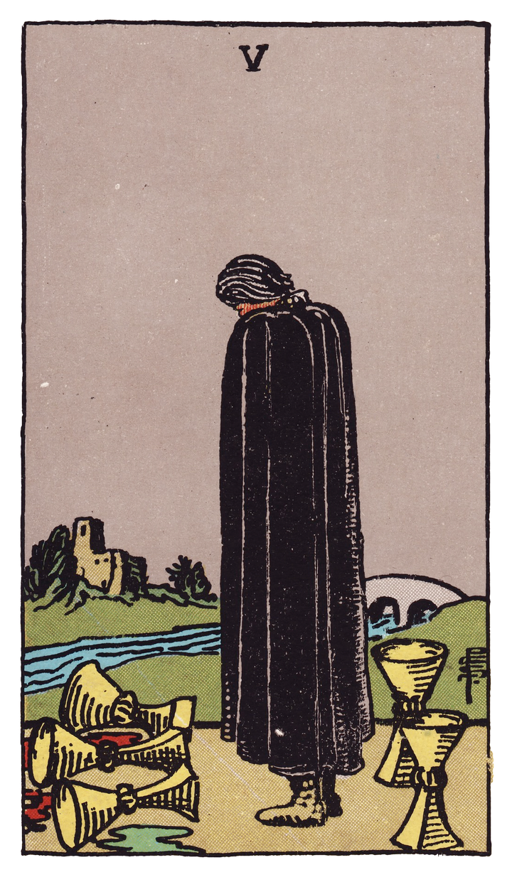 カップの5（Five of Cups）タロットカード