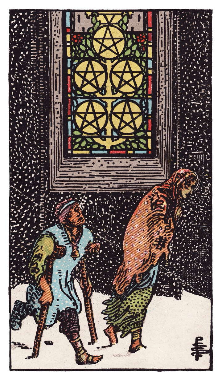 ペンタクルの5（Five of Pentacles）タロットカード