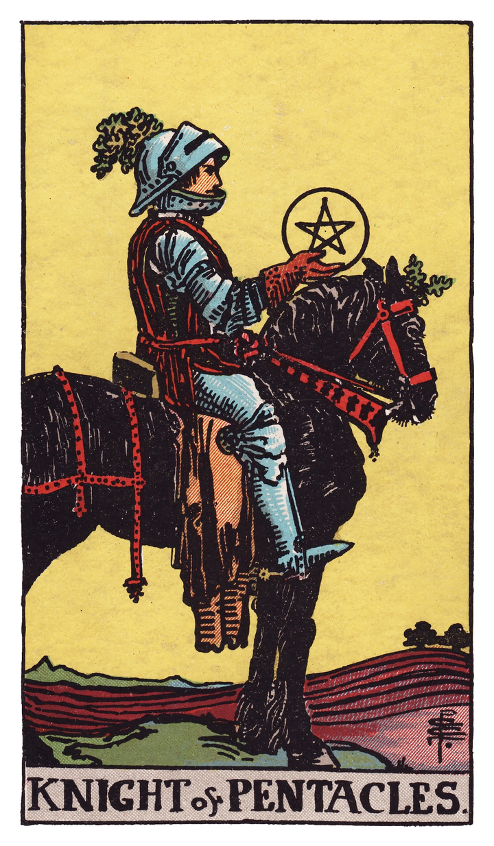 ペンタクルのナイト（Knight of Pentacles）タロットカード