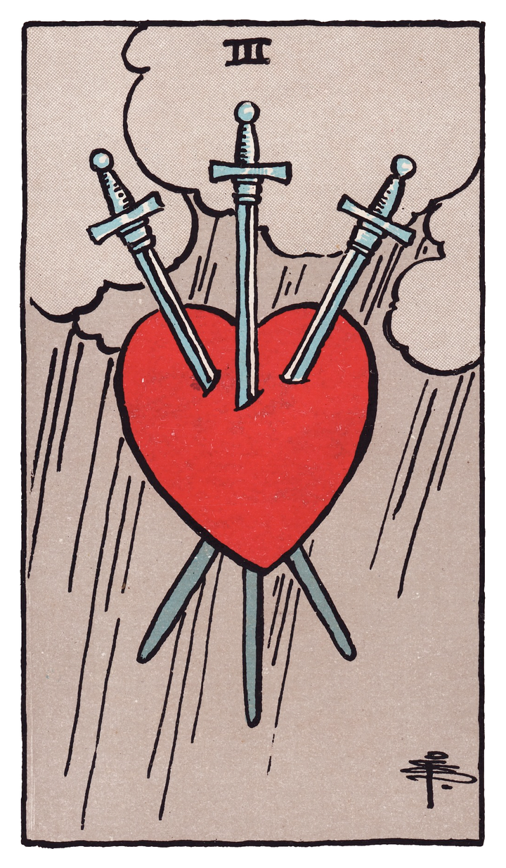 ソードの3（Three of Swords）タロットカード