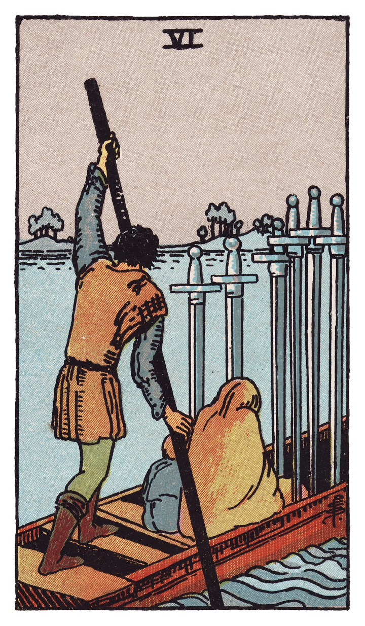 ソードの6（Six of Swords）タロットカード