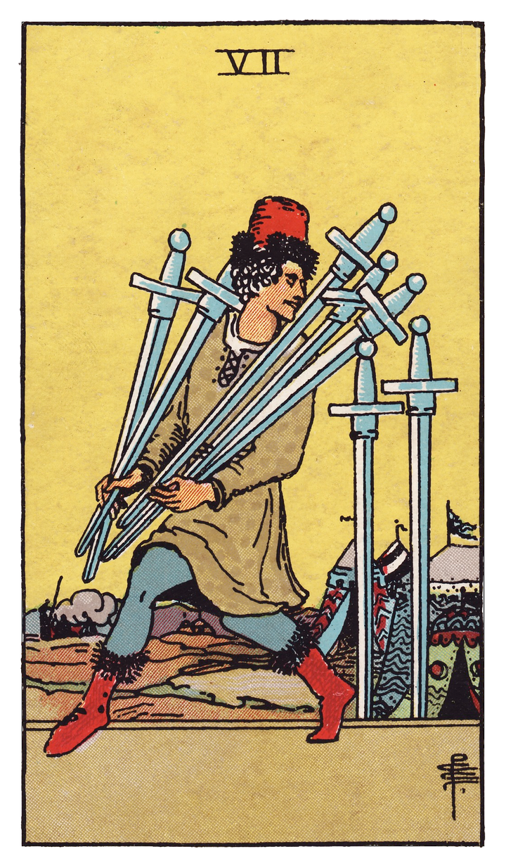 ソードの7（Seven of Swords）タロットカード