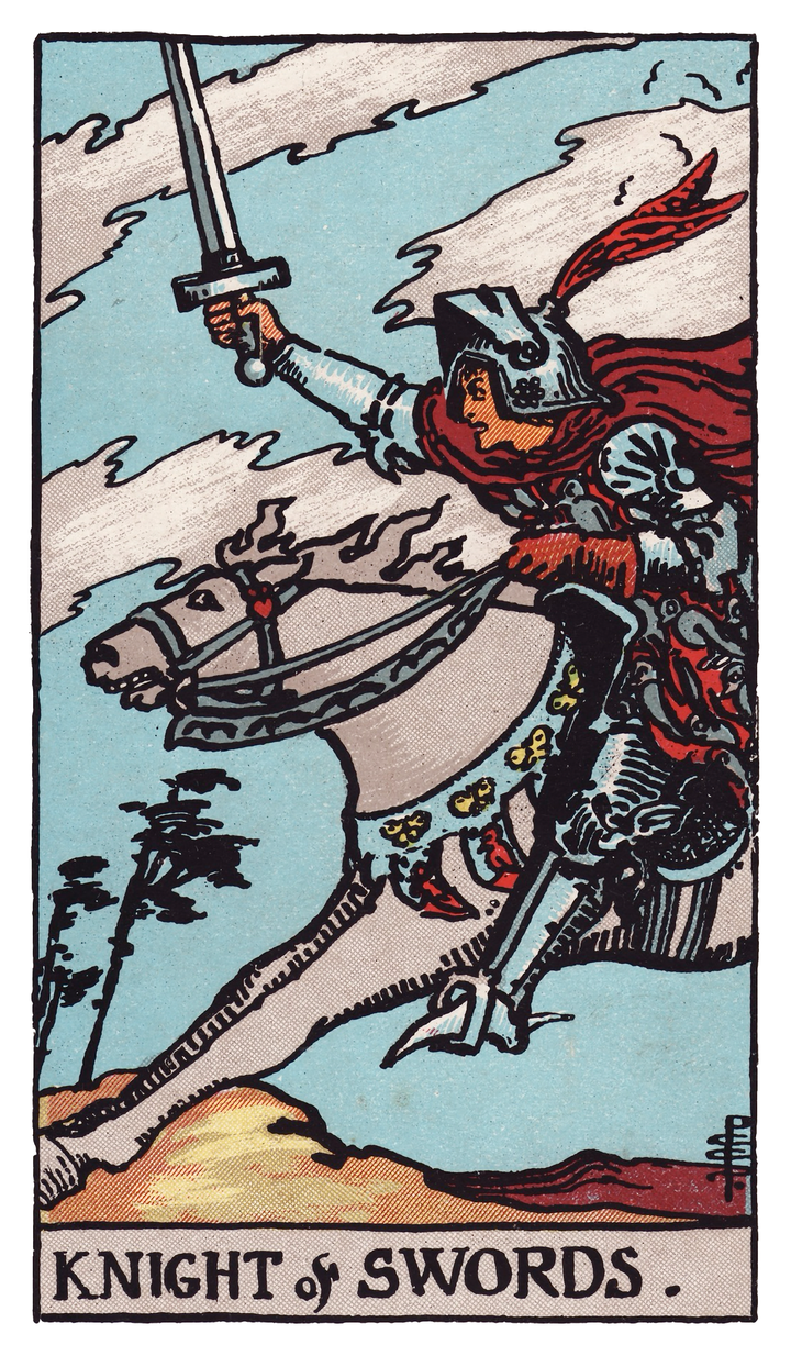 ソードのナイト(Knight of Swords)タロットカード