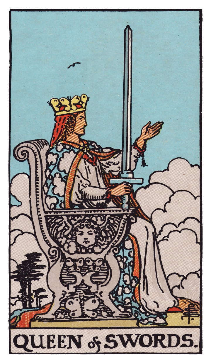 ソードのクイーン（Queen of Swords）タロットカード