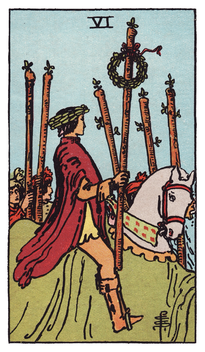 ワンドの6（Six of Wands）タロットカード