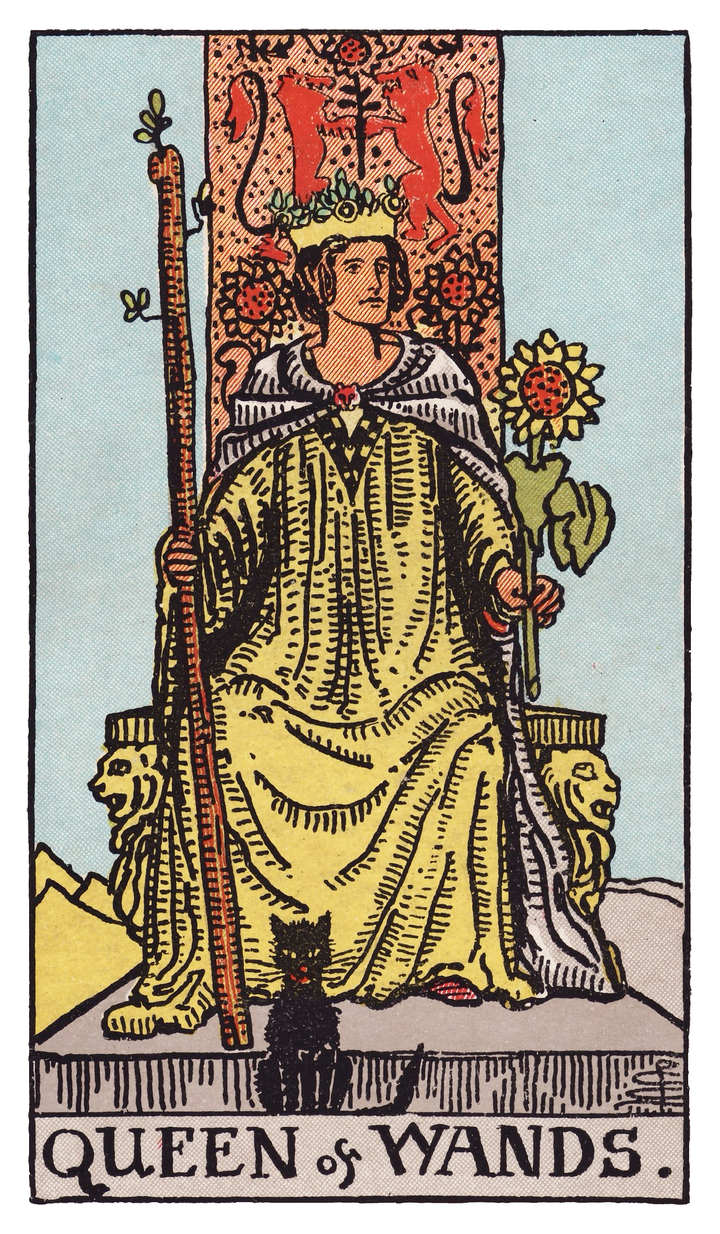 ワンドのクイーン（Queen of Wands）タロットカード