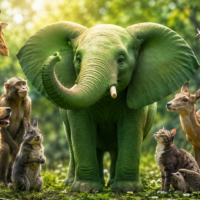 人気者のゾウ(グリーン)の性格や相性について