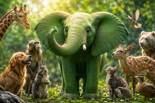 人気者のゾウ(グリーン)の性格や相性について