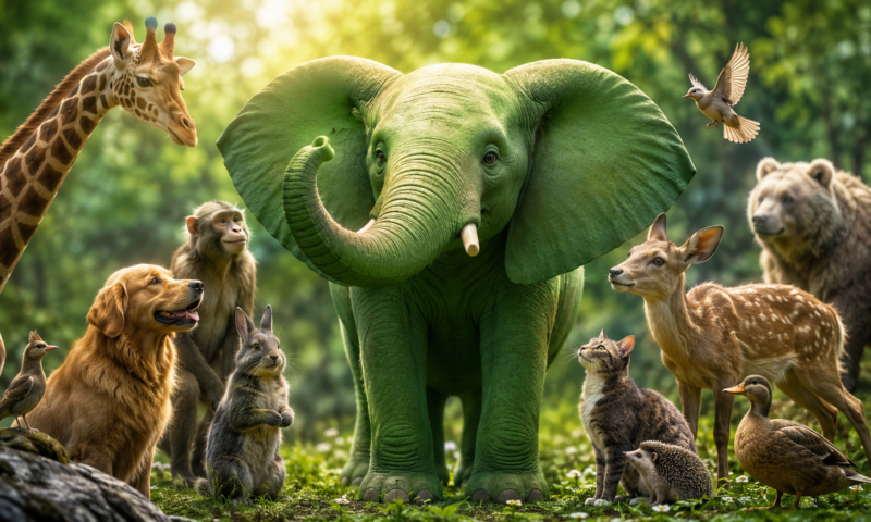 人気者のゾウ(グリーン)の性格や相性について