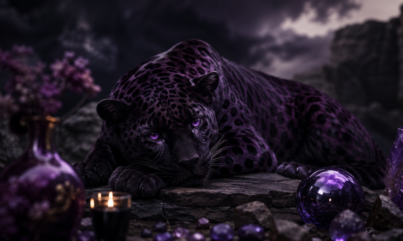 落ち込みの激しい黒ヒョウ(パープル)の性格や相性について