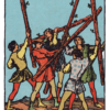 ワンドの5(Five of Wands)の意味|正位置・逆位置【タロット小アルカナ】